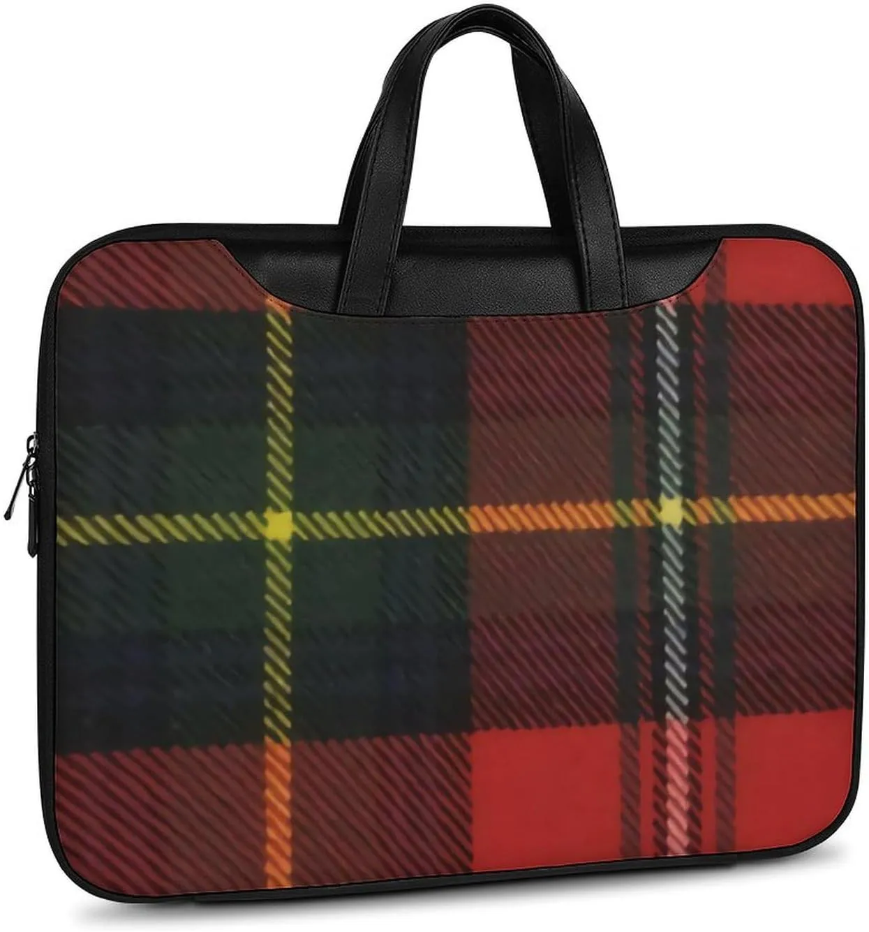 Checkered Black And White Handheld Single Shoulder Crossbody Laptop Bag Unisex