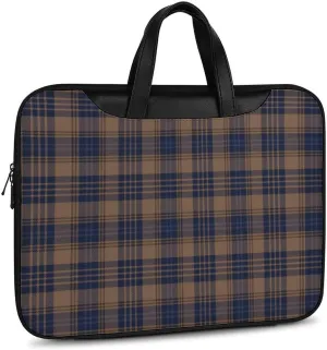 Checkered Black And White Handheld Single Shoulder Crossbody Laptop Bag Unisex