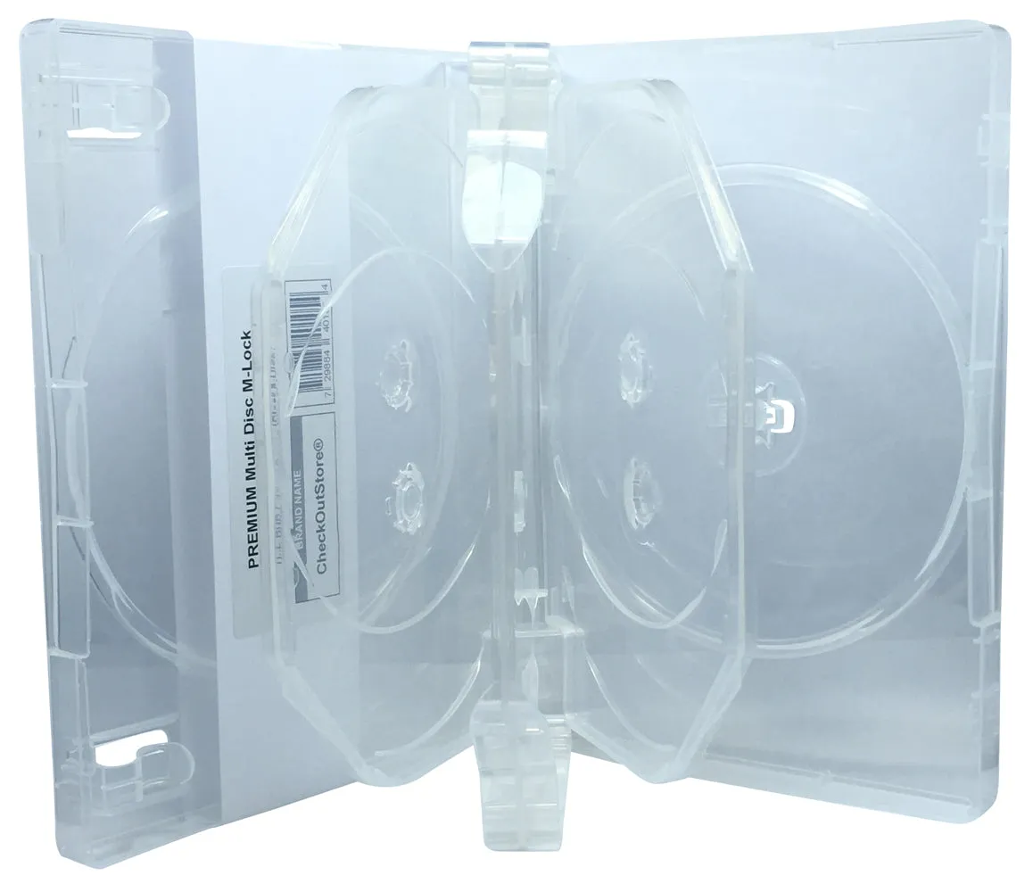 CheckOutStore Premium Multi Disc with Patented M-Lock Hub DVD Cases