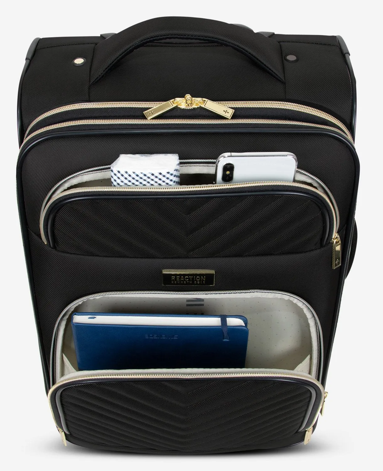 Chelsea 20-Inch Carry-On Chevron Quilted Expandable Suitcase