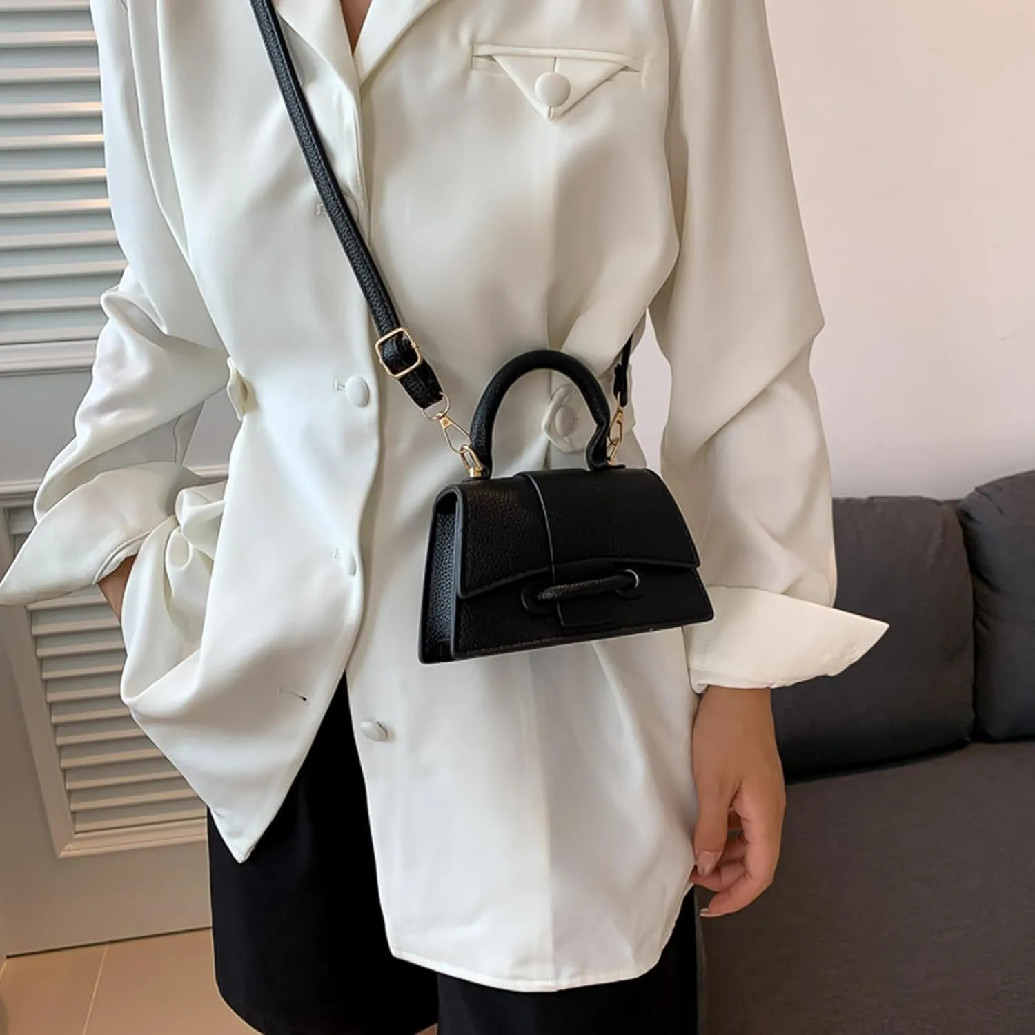 CHIC DIARY Small Crossbody Bags for Women PU Leather Shoulder Bag Top Handle Handbags Cute Sling Purse for Party
