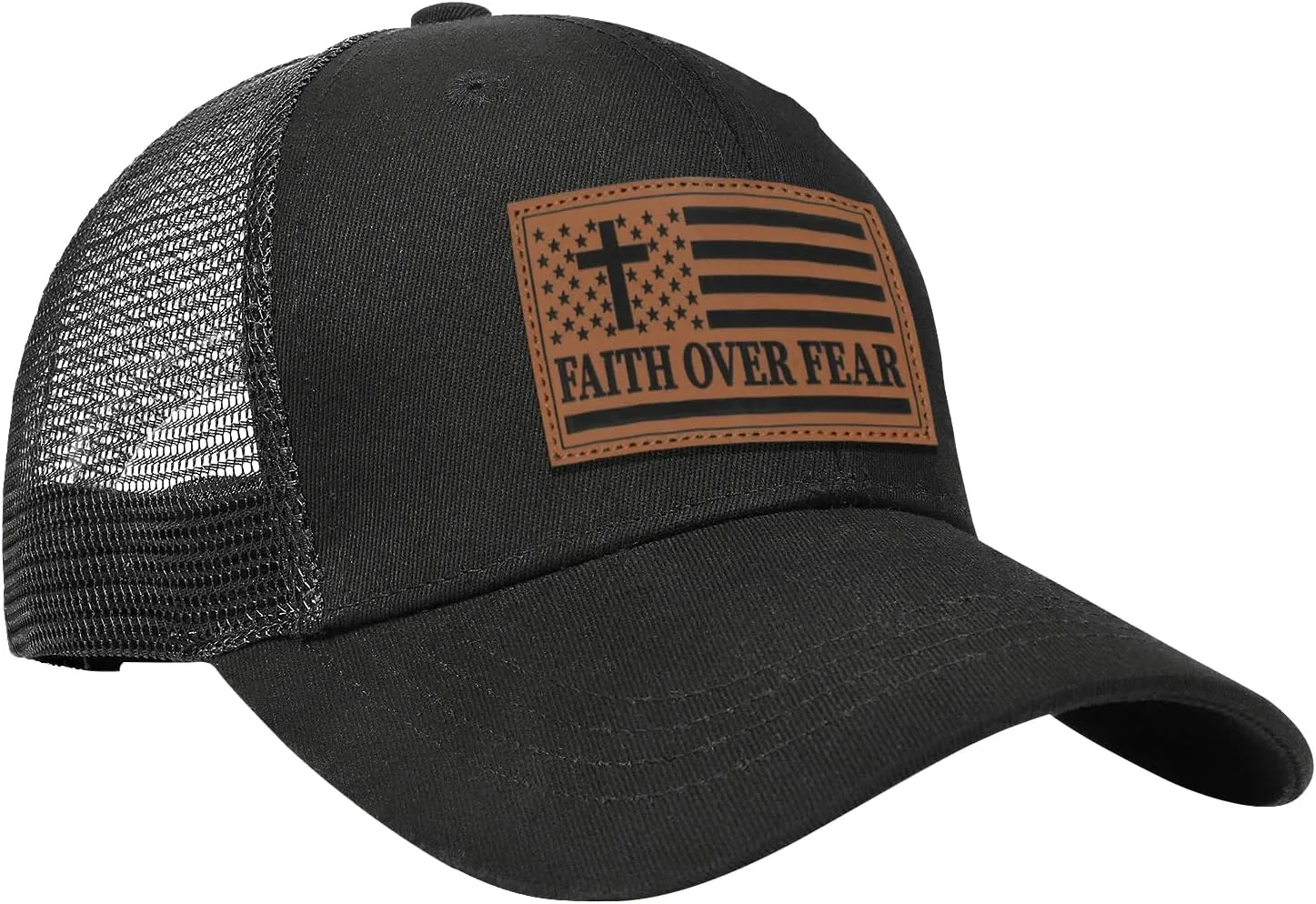 Christian Gifts for Men Women，Christian Hats，Faith Country Hat,Jesus Trucker Hats Mesh-Back Baseball Cap