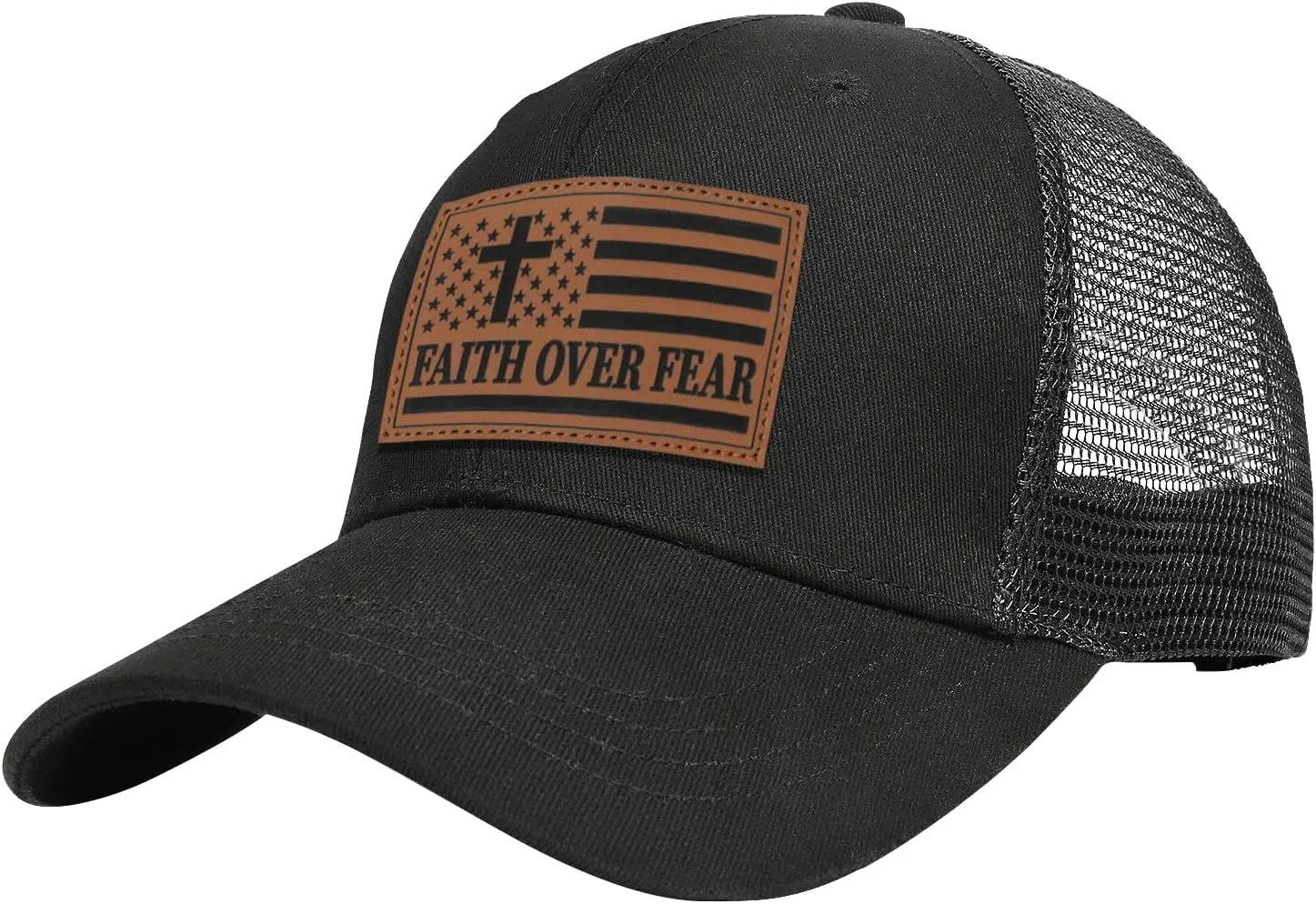 Christian Gifts for Men Women，Christian Hats，Faith Country Hat,Jesus Trucker Hats Mesh-Back Baseball Cap