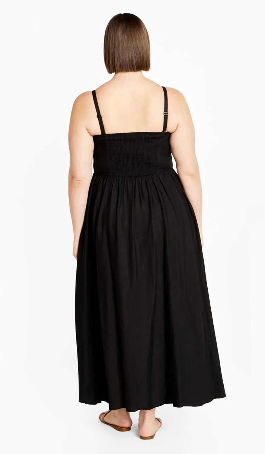 City Chic Women's Plus Size Simone Plain Maxi Dress