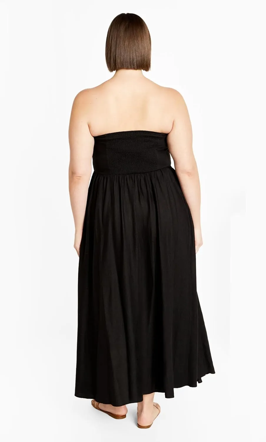 City Chic Women's Plus Size Simone Plain Maxi Dress
