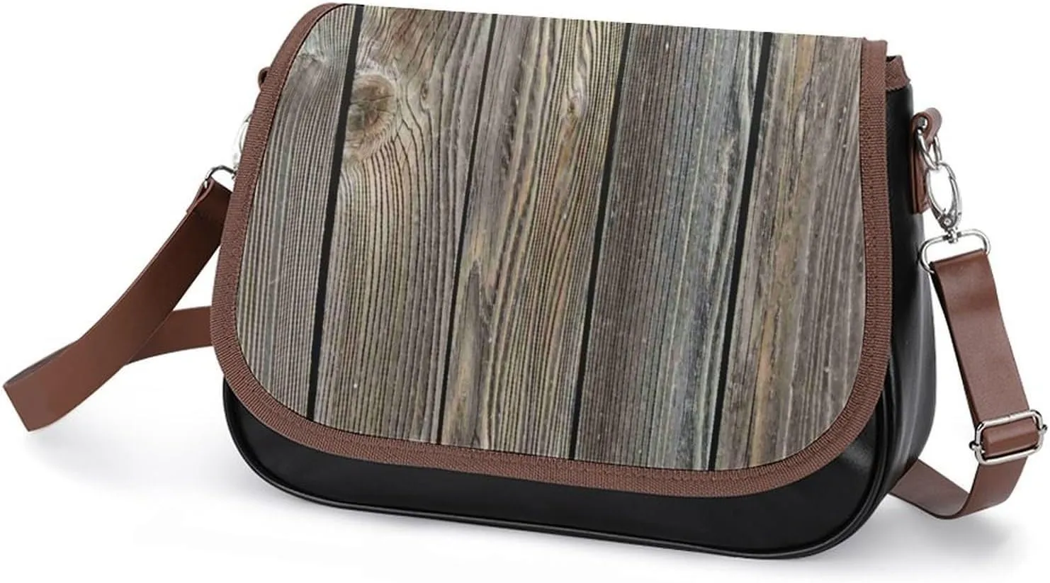 Clan Duffy Tartan Green Irish Plaid Leather Decorative Crossbody Strap Backpack, Large Capacity Shoulder Bag