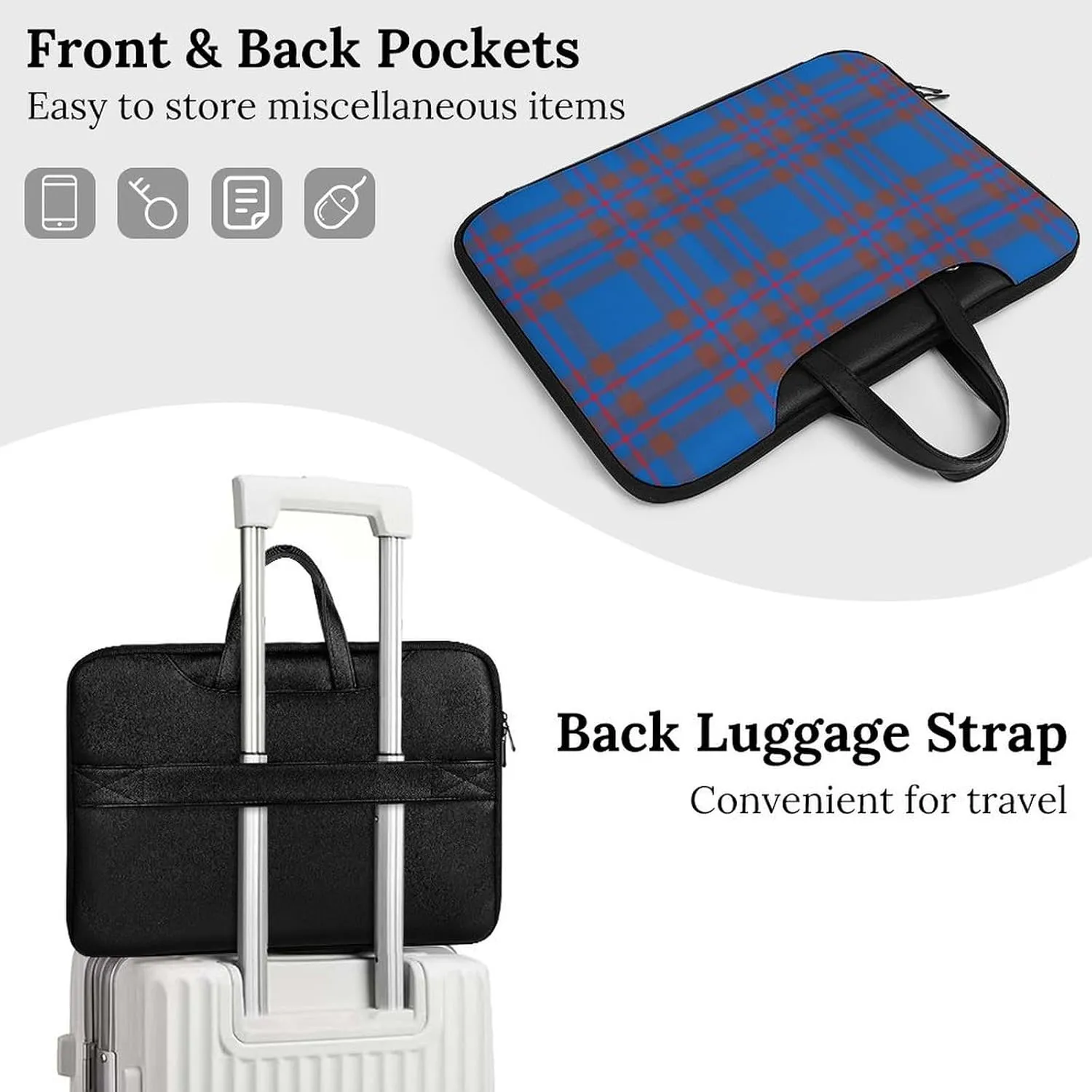 Clan MacArthur Arthur Handheld Single Shoulder Crossbody Laptop Bag Unisex