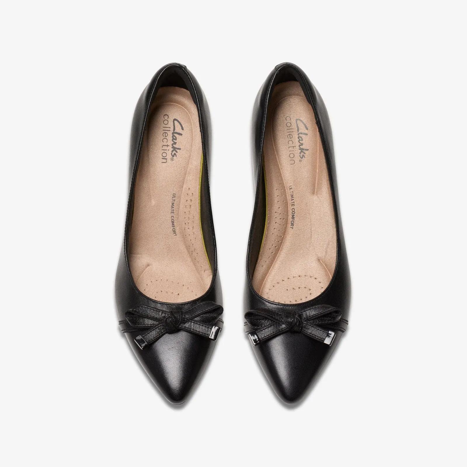 Clarks Women's Kepley Holly Black Leather 26180002