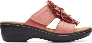 Clarks Women's Merliah Raelyn Slide Sandal, Coral Leather, 10 Narrow