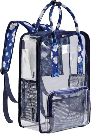 Clear backpack,VASCHY HeavyDuty Transparent See Through School Backpack BookBag