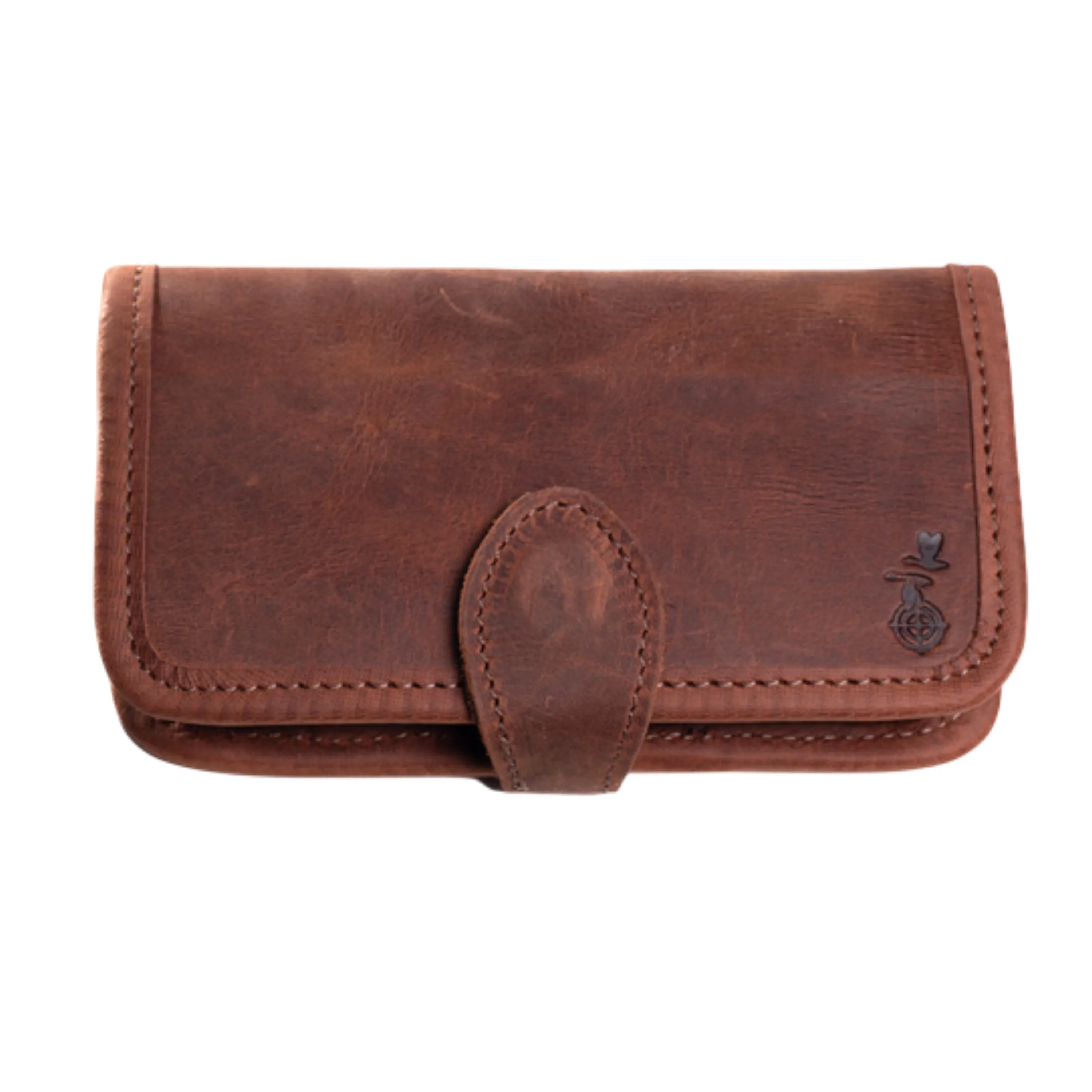 Cognac Leather Ammo Pouch for 6 Rounds 12 Gauge