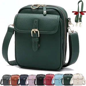 Collaborate Crossbody Leather Bag, Urvashi Leather Small Purse, Collaboraten1 Vintage Shoulder Handbag with Card Slots