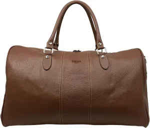 Colombo Travel Bag, Genuine Leather Made in Italy (Brown)