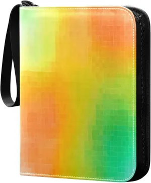 Color Card Binder 4 Pockets, 400 Pockets Trading Card Binder Removable Card Albums Card Holder for Games, Sports, Football, Baseball Cards