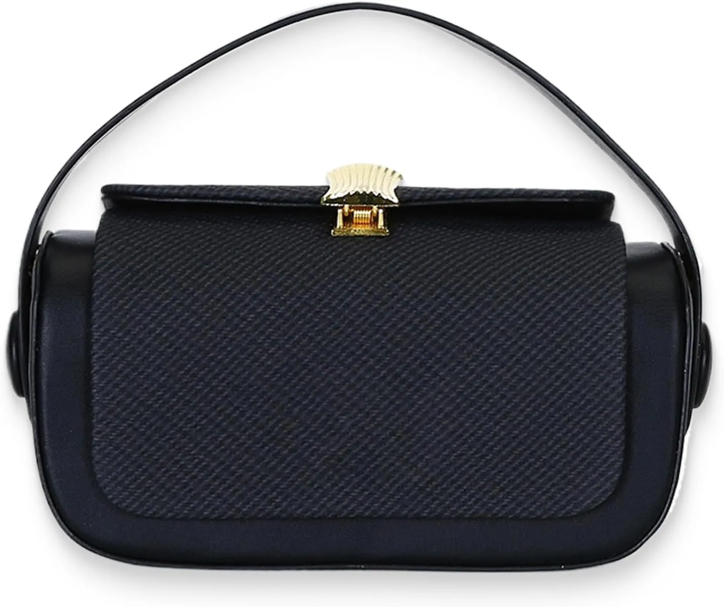 Colorful Fabric Flap Crossbody Bag, Elegant Leather Top Handle Purses, Mini Fashion Shoulder Travel Purse
