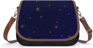 Colorful Moroccan Tile Leather Shoulder Bag with Detachable Shoulder Strap Versatile for Daily Use