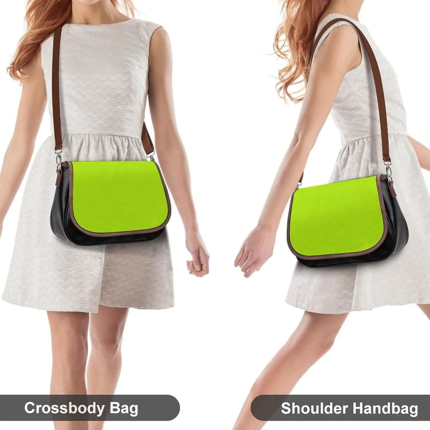 Colorful Moroccan Tile Leather Shoulder Bag with Detachable Shoulder Strap Versatile for Daily Use