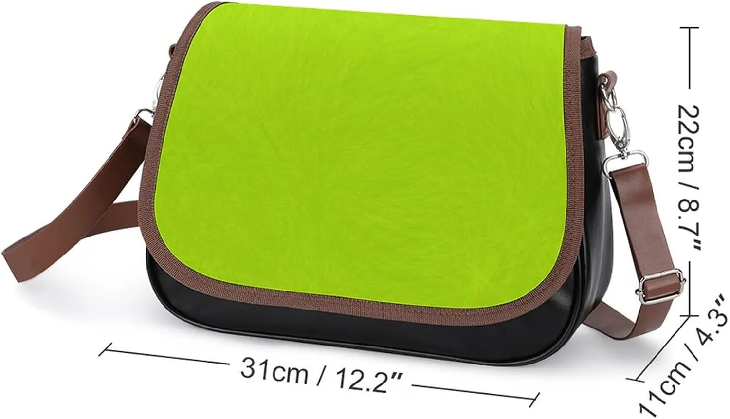 Colorful Moroccan Tile Leather Shoulder Bag with Detachable Shoulder Strap Versatile for Daily Use