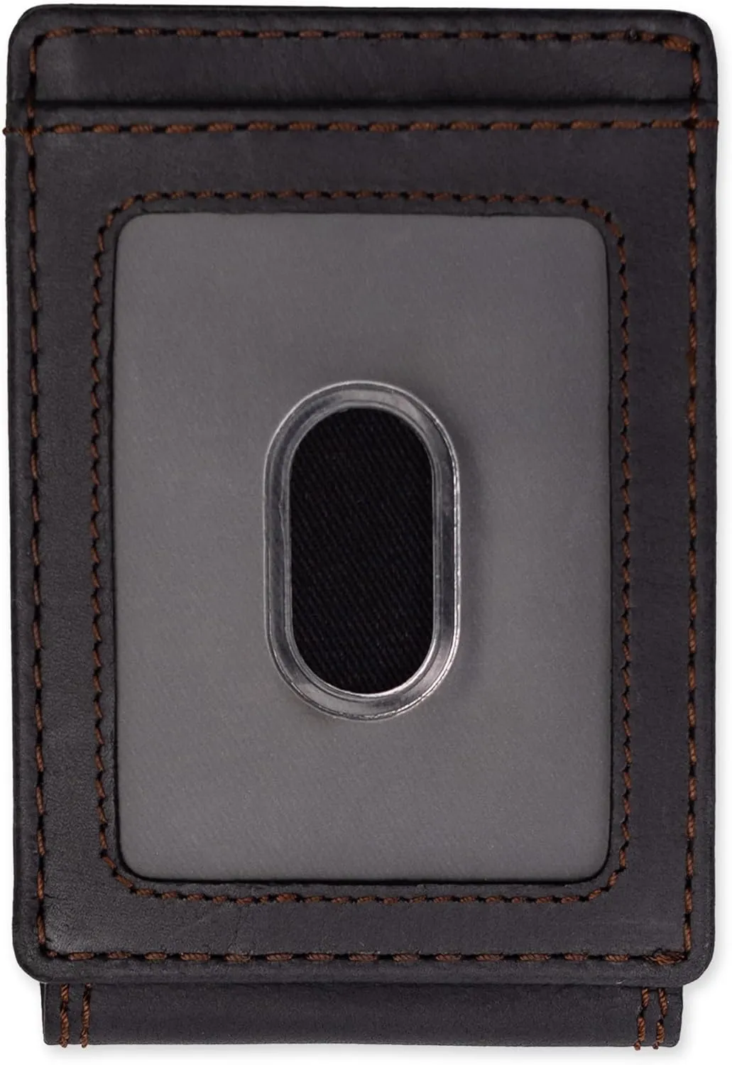 Columbia Men's Leather Front Pocket Wallet Card Holder for Travel