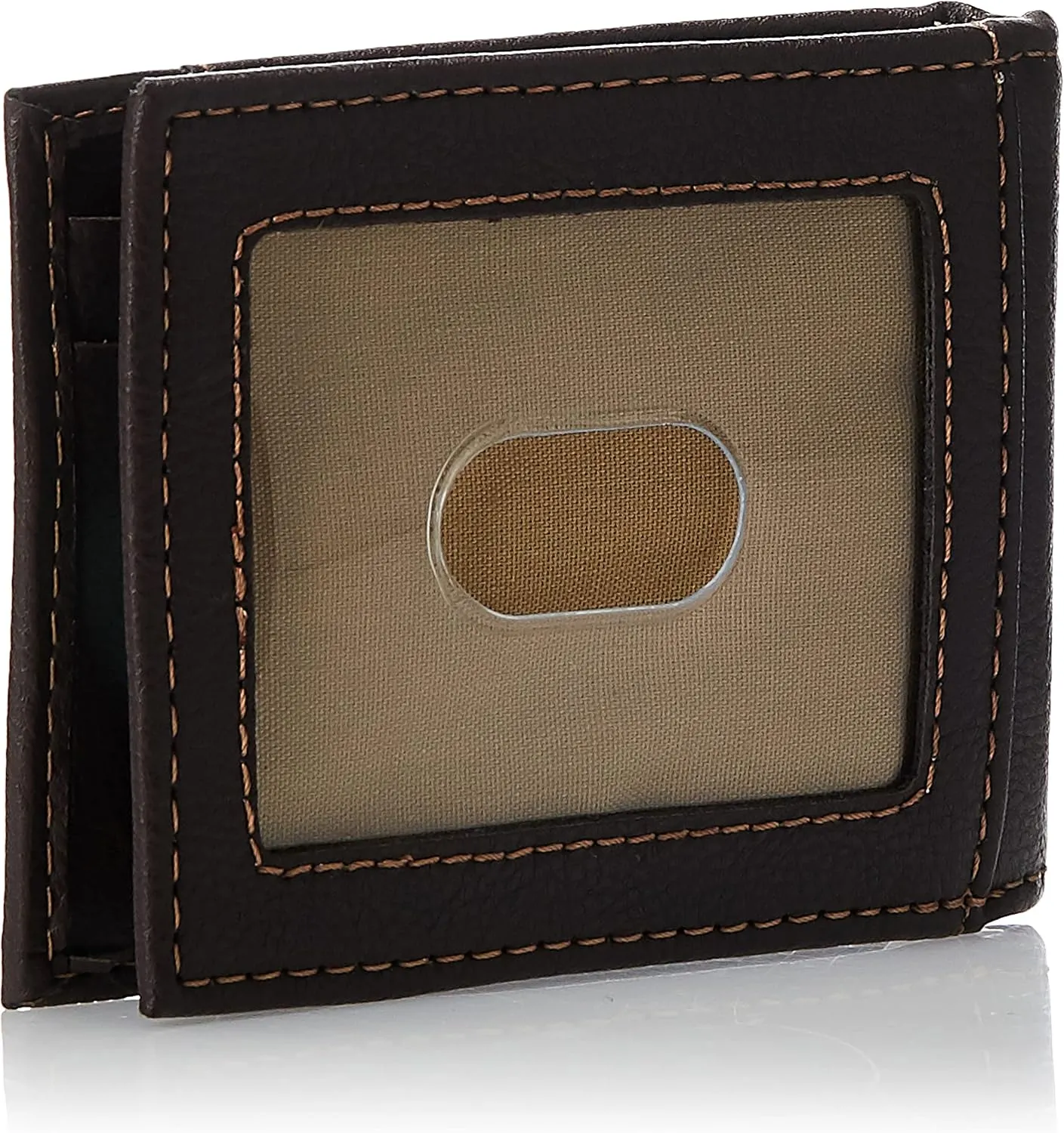 Columbia Men's Leather Front Pocket Wallet Card Holder for Travel