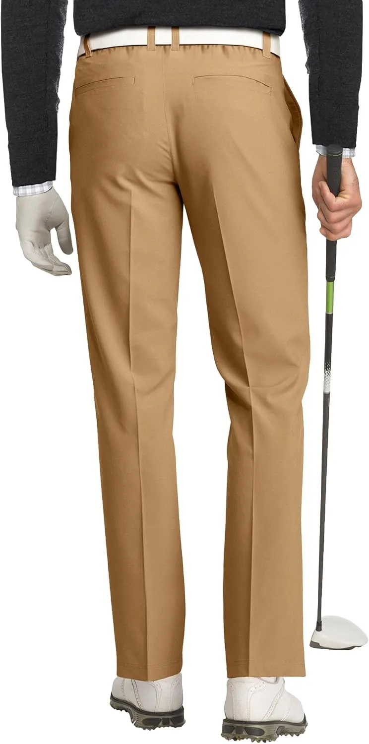 Comdecevis Men's Slim Fit Dress Pants Stretch Casual Business Suit Pants Expandable Waist Golf Pants