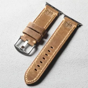 Compatible with Apple Watch Ultra 2/1 Band 49mm 46mm 45mm 44mm 42mm Men Women, Vintage Leather Bands iwatch Ultra Series 10/9/8/SE/7/6/5/4/3 with Stainless Steel Adapters