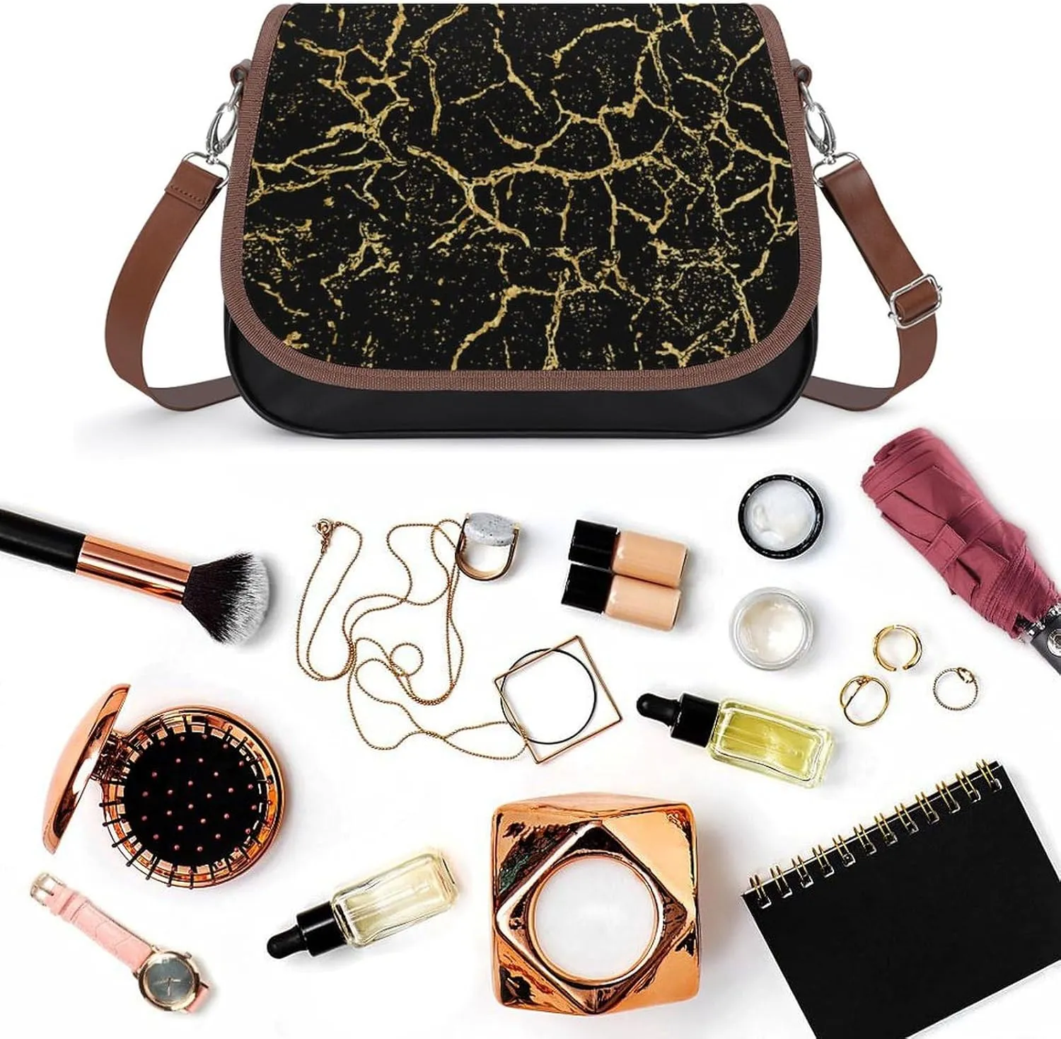 Cool Green Camo Army Camouflage Art Fashionable And Exquisite Shoulder Bag, Convenient Leather Crossbody Bag for Going Out