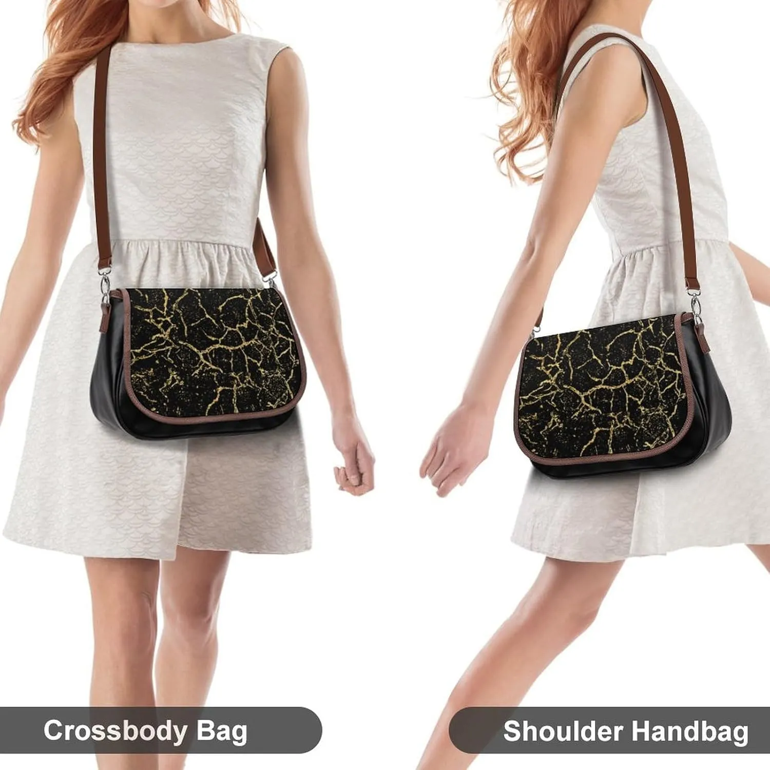 Cool Green Camo Army Camouflage Art Fashionable And Exquisite Shoulder Bag, Convenient Leather Crossbody Bag for Going Out