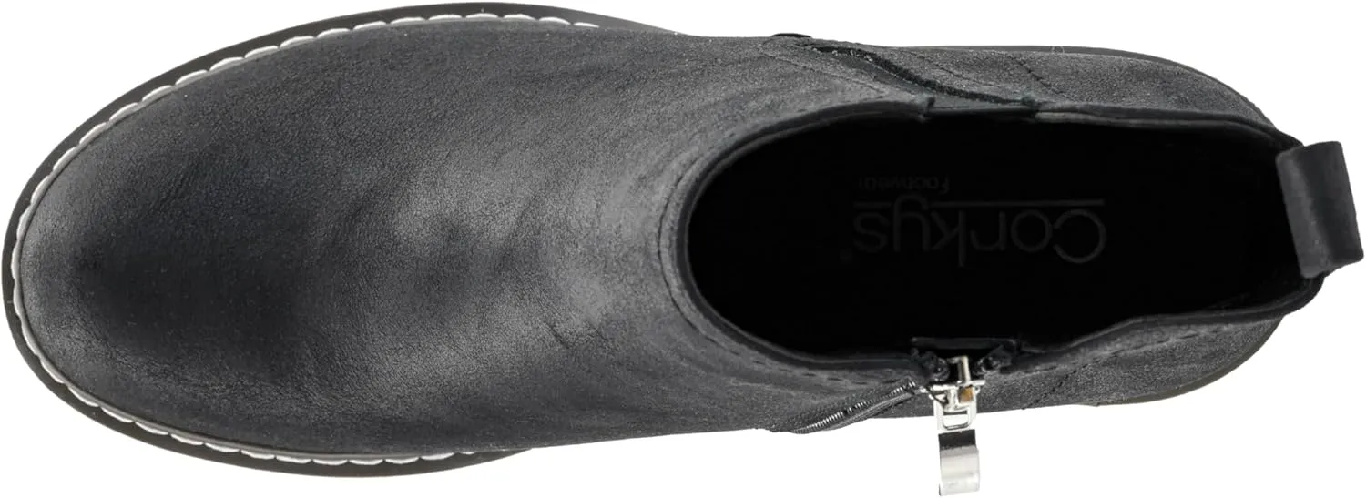 Corkys Footwear Hey Girl Womens Bite Me Bootie - Featuring a 3-Inch Heel, A Full Side Zip, Elastic Gore In The Upper From A Customizable Fit, and Cushioned Insoles