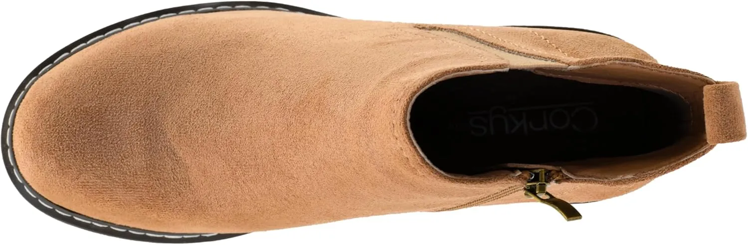 Corkys Footwear Hey Girl Womens Bite Me Bootie - Featuring a 3-Inch Heel, A Full Side Zip, Elastic Gore In The Upper From A Customizable Fit, and Cushioned Insoles