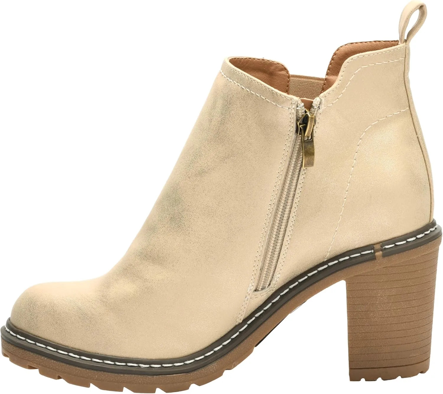 Corkys Footwear Hey Girl Womens Bite Me Bootie - Featuring a 3-Inch Heel, A Full Side Zip, Elastic Gore In The Upper From A Customizable Fit, and Cushioned Insoles