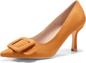 Coutgo Women's Closed Pointed Toe Pumps Stiletto High Heels Wedding Party Dress Shoes