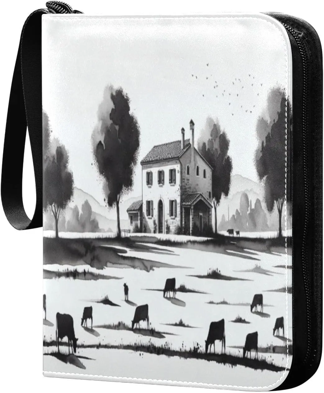 Cows Card Binder 4 Pockets, 400 Pockets Trading Card Binder Removable Card Albums Card Holder for Games, Sports, Football, Baseball Cards