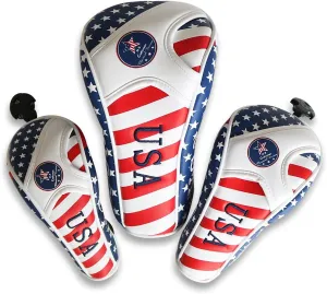 CRAFTSMAN GOLF Stars and Stripes Flag Headcover Head Cover for Scotty Cameron Taylormade Odyssey Driver Fairway Wood Hybrid