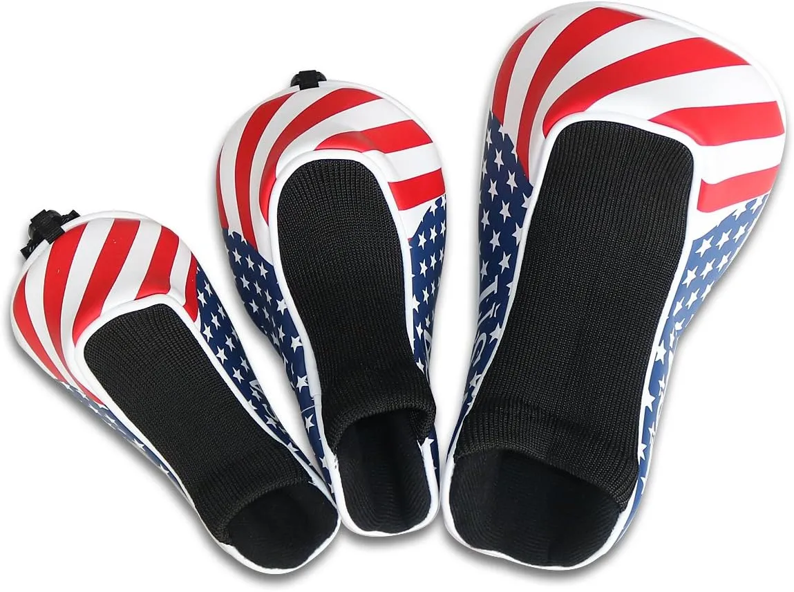 CRAFTSMAN GOLF Stars and Stripes Flag Headcover Head Cover for Scotty Cameron Taylormade Odyssey Driver Fairway Wood Hybrid