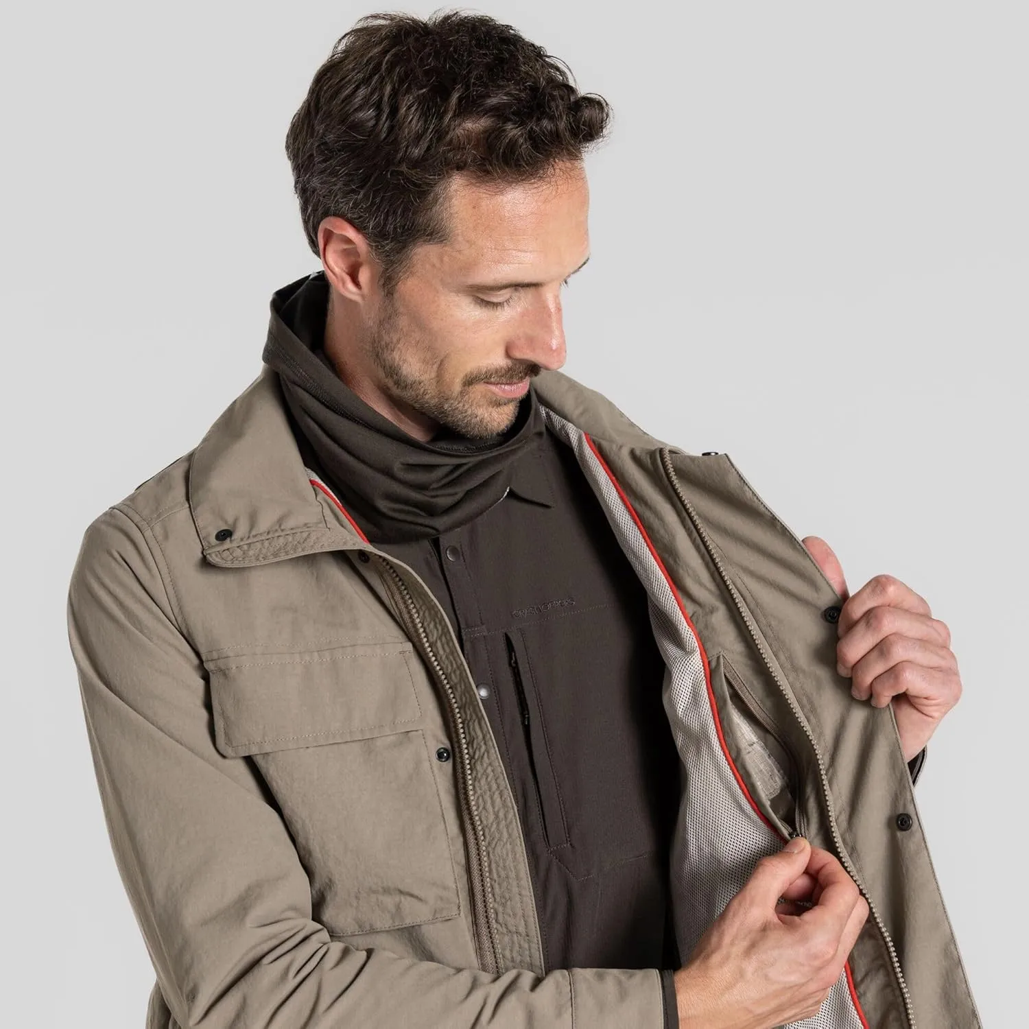 Craghoppers Mens Insect Shield Adventure Jacket IV for Travel and Outdoor Adventure