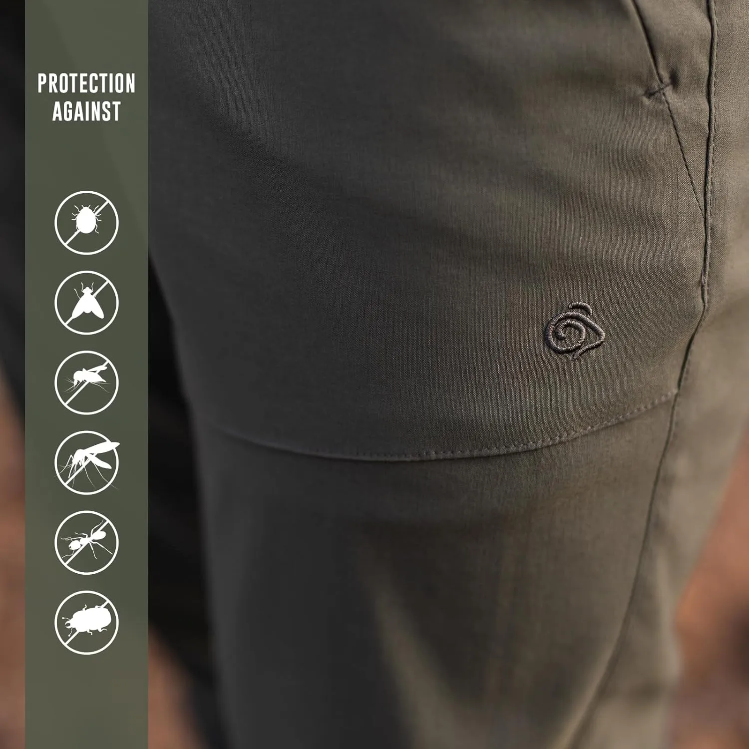 Craghoppers Men's Insect Shield Pro Pant III | Insect Protection for Travel, Hiking and Outdoors