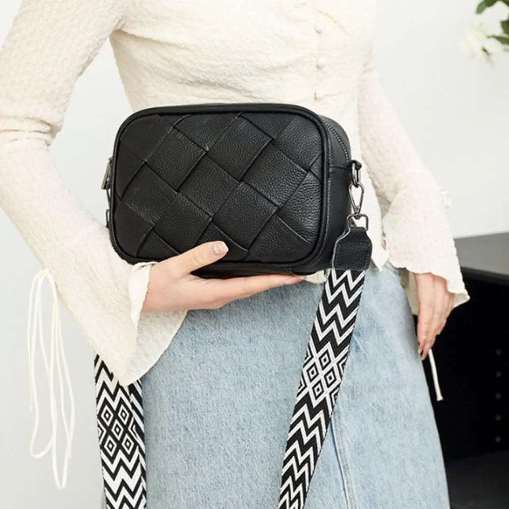 Crossbody Bags for Women Genuine Leather Purses Small Shoulder Handbags for Women Multipurpose Cross Body With Wide Strap