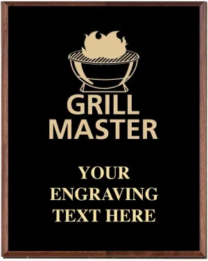 Crown Awards Grill Master Plaques, Custom Engraved Cooking Competition Trophy Plaque Award, Great Customizable Grill Off Gift Prime