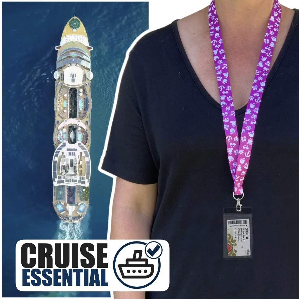 Cruise Lanyards with Waterproof Key Card Holder [2 Pack] Purple
