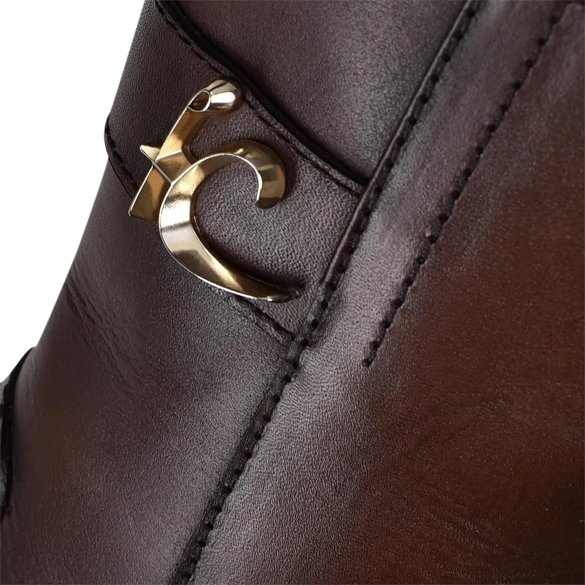 Cuadra FRANCO Women's Brown leather bootie with metallic symbol T32TSTS