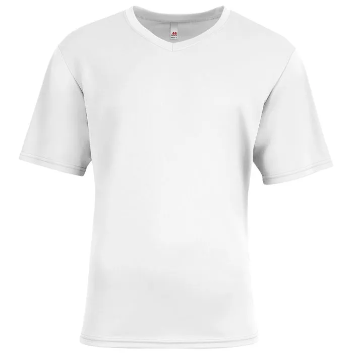 Custom A4 Youth Sprint Color Block V-Neck Soccer Tee