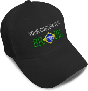 Custom Baseball Caps for Men & Women Embroidered Brazil Brazilian Embroidery Ladies & Men Baseball Hats