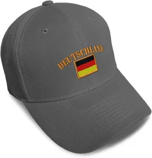 Custom Baseball Caps for Men & Women Embroidered Deutschland Flag B Embroidery Ladies & Men Baseball Hats
