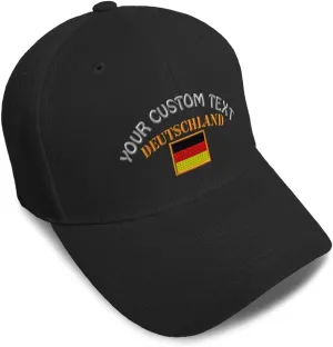 Custom Baseball Caps for Men & Women Embroidered Deutschland Flag B Embroidery Ladies & Men Baseball Hats