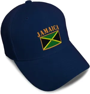 Custom Baseball Caps for Men & Women Embroidered Jamaica Flag Embroidery Ladies & Men Baseball Hats Acrylic