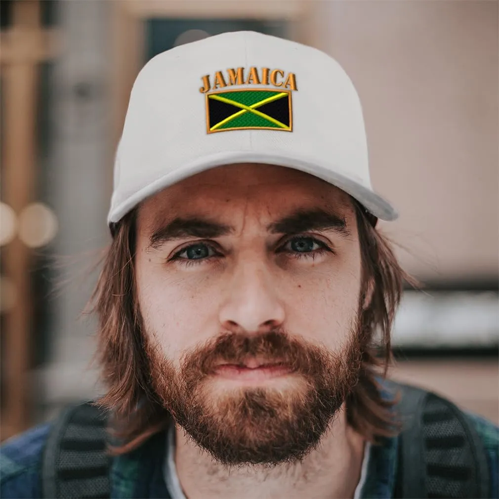 Custom Baseball Caps for Men & Women Embroidered Jamaica Flag Embroidery Ladies & Men Baseball Hats Acrylic