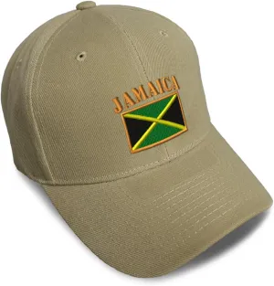 Custom Baseball Caps for Men & Women Embroidered Jamaica Flag Embroidery Ladies & Men Baseball Hats Acrylic