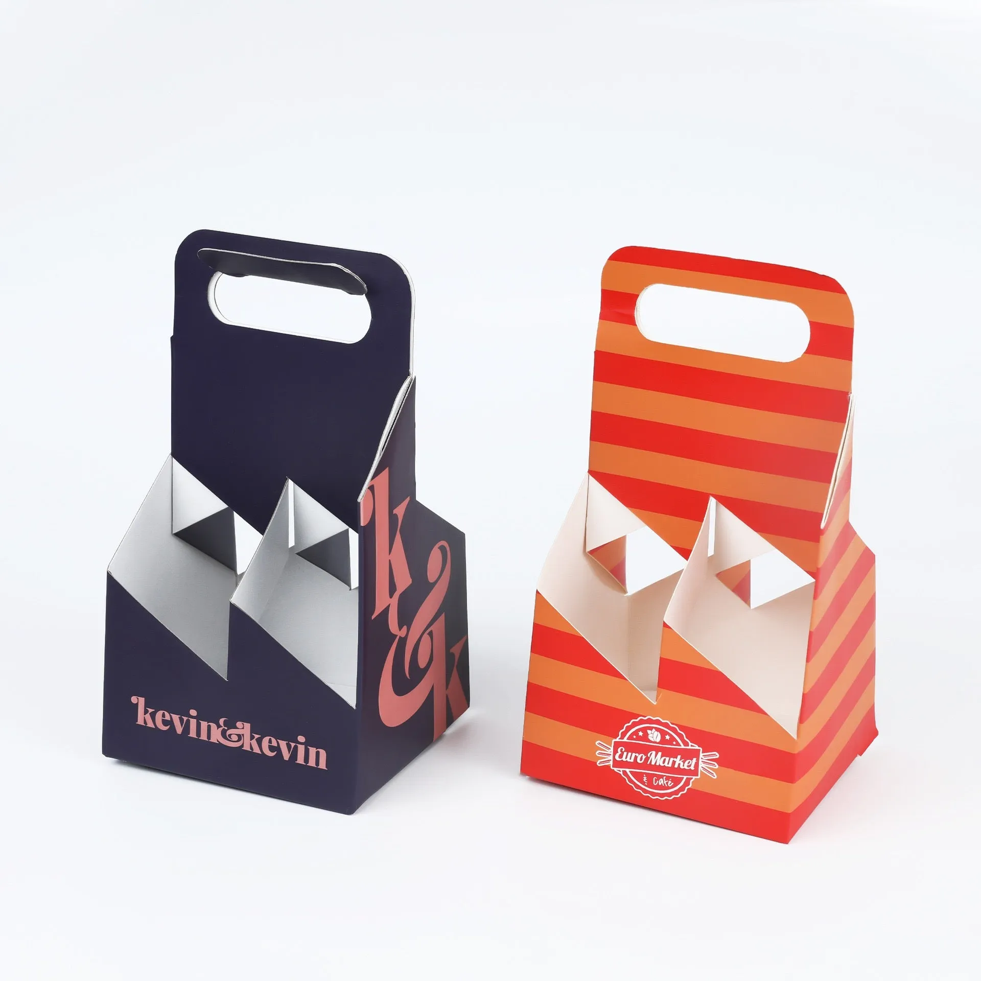 Customizable Drink Handheld To-Go Carrier | 350g Paper