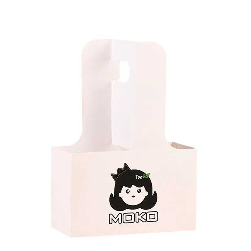 Customizable Drink Handheld To-Go Carrier | 350g Paper